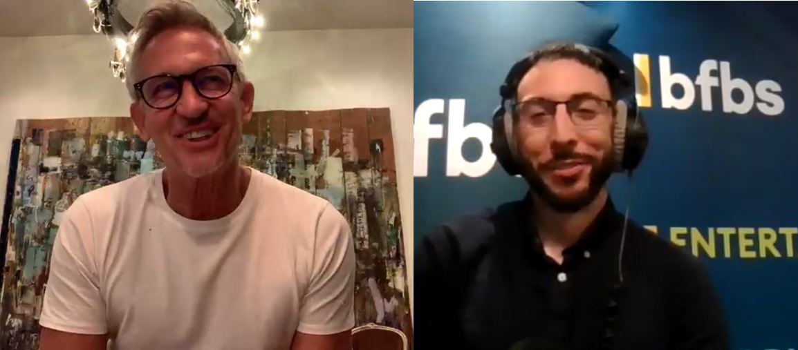 Gary Lineker and Hal Stewart CREDIT BFBS