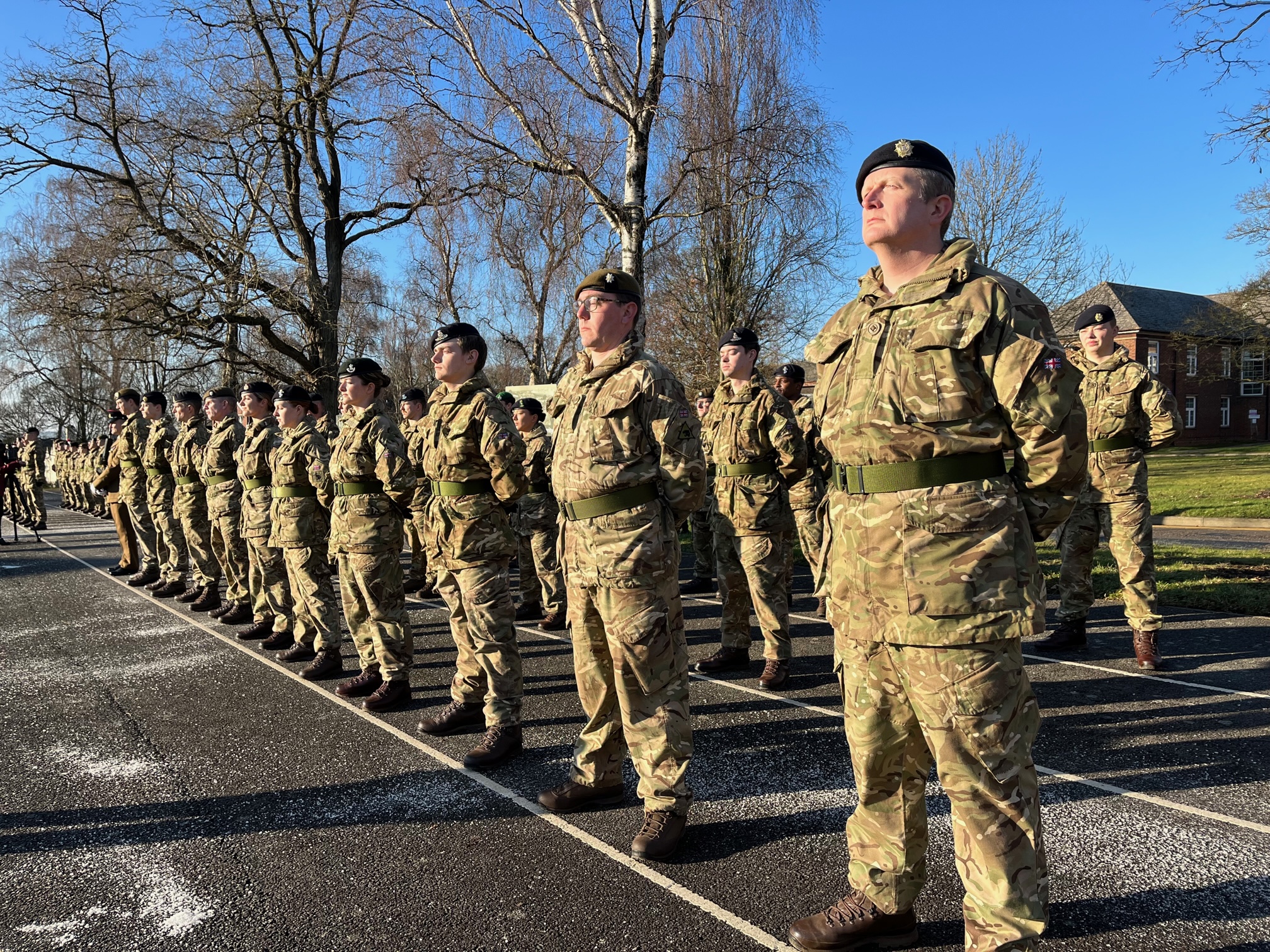 The troops were inspected by Brigadier Ladd, Deputy Director Land Warfare