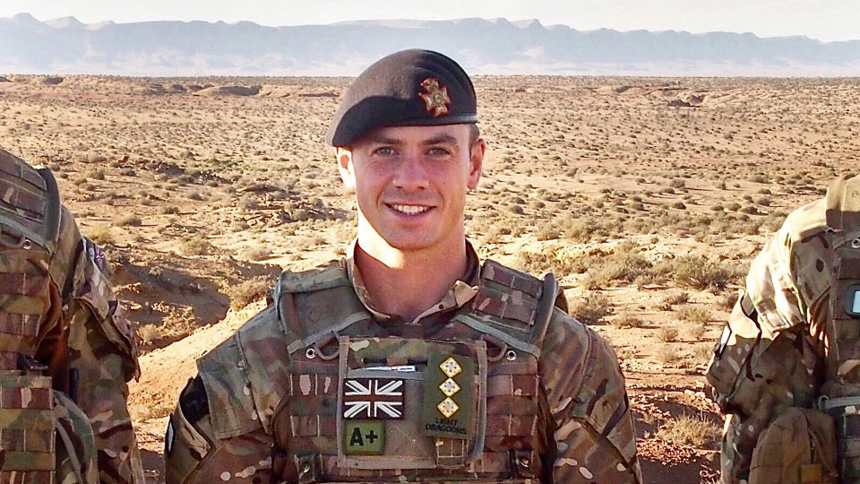 Former army officer Harry Mackarness pictured while serving with the Light Dragoons CREDIT Harry Mackarness