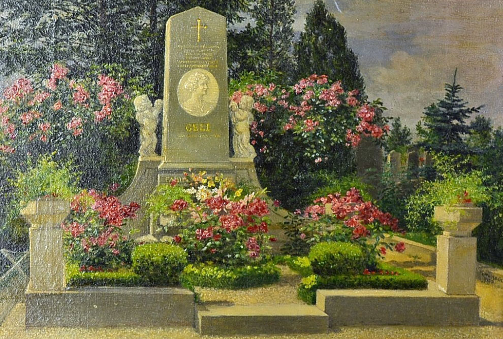 Hitler niece grave painting