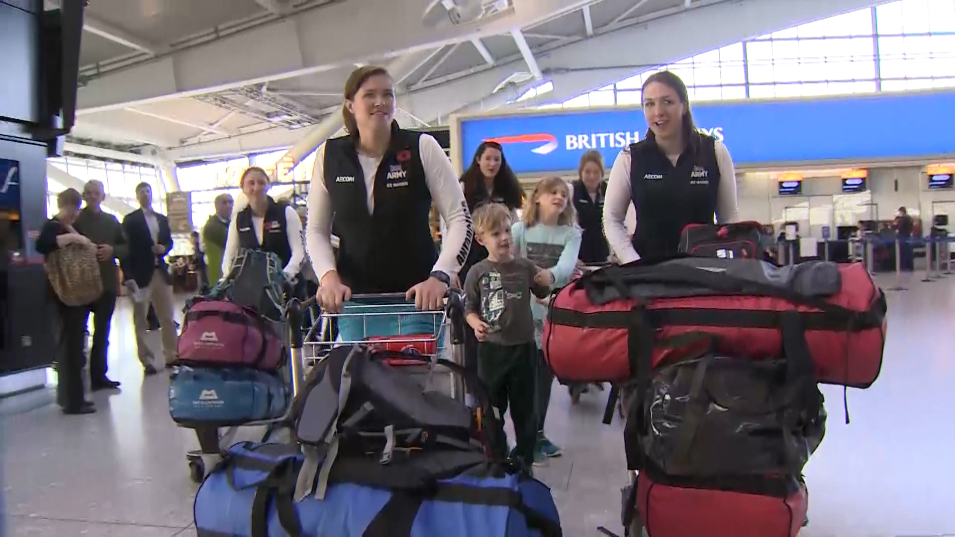 Ice Maidens leave Heathrow