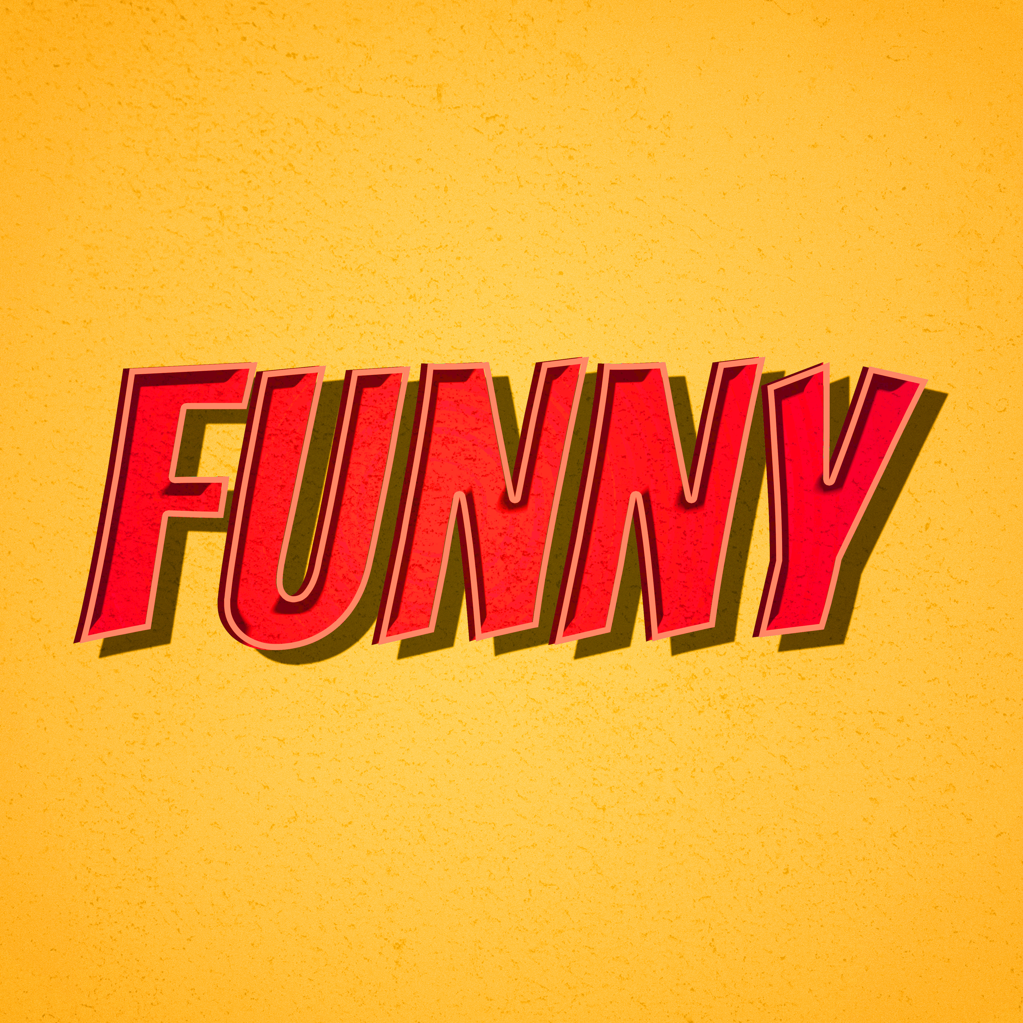 funny graphic red on yellow.