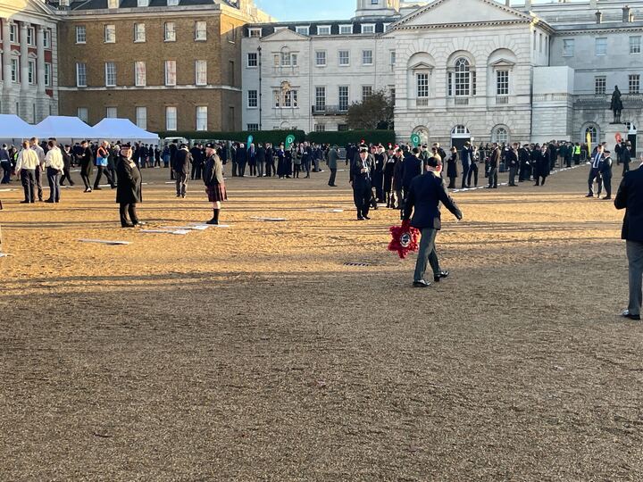 Troops and veterans start to arrive for Remembrance Sunday 2025