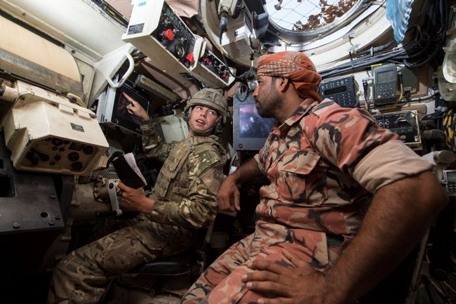 Inside an AS90 SPG of the Royal Horse Artillery