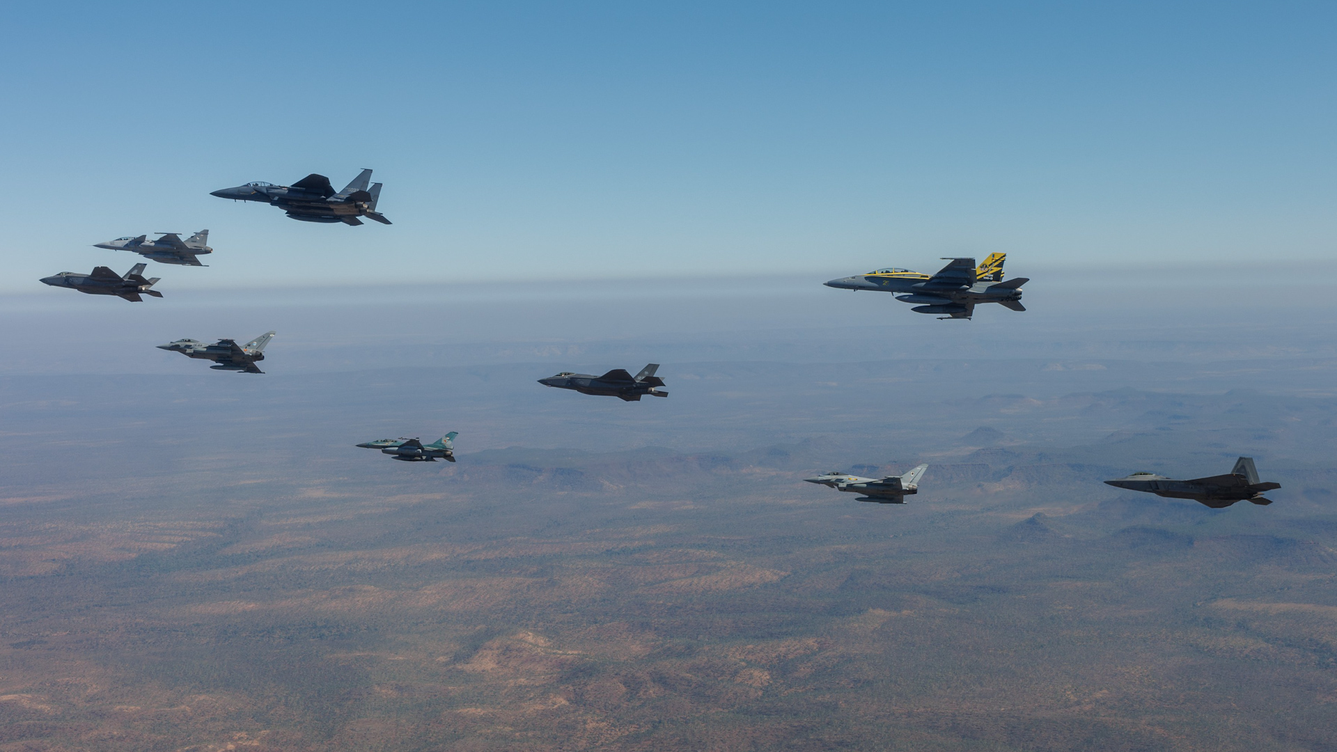 An Italian EFA 2000 Typhoon aircraft crashed during Exercise Pitch Black taking place in Australia (Picture: Royal Australian Air Force)