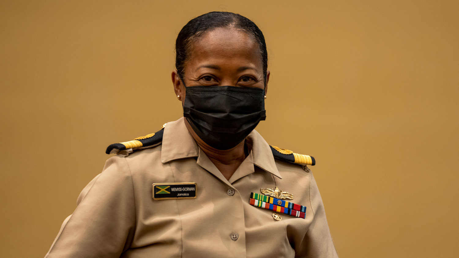 Jamaican Chief of Defence Staff Rear Admiral Antonette Wemyss Gorman smiles for a photograph during CENTAM-CARIB in Arizona on 3 August 2021 CREDIT US Air Force