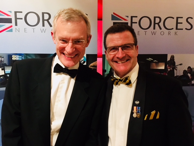 Jeremy Vine and Gulf War RAF airman John Nicol at the event