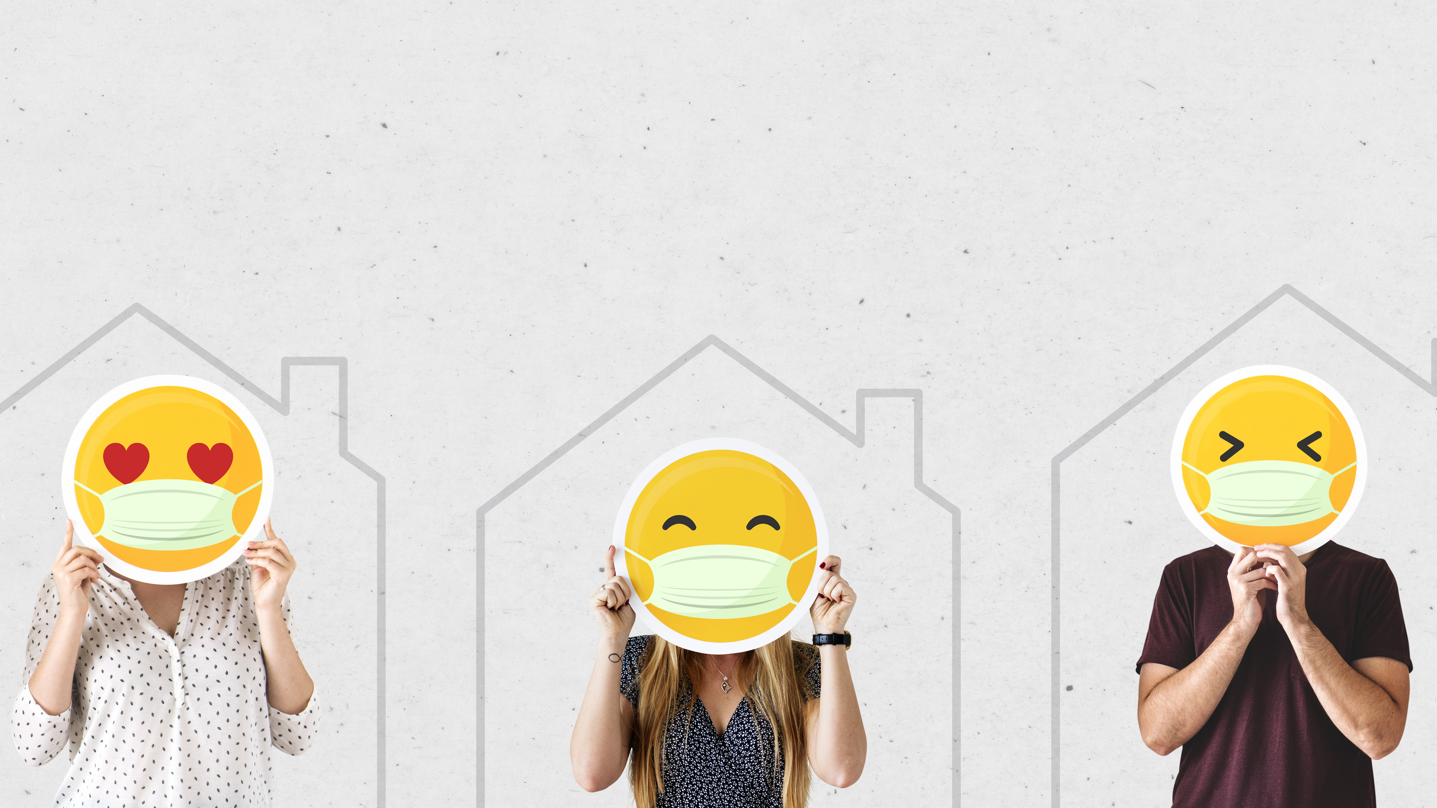 Emoji laughing faces. Credit: Rawpixel.