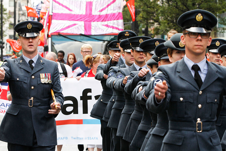 RAF LGBT at pride in london