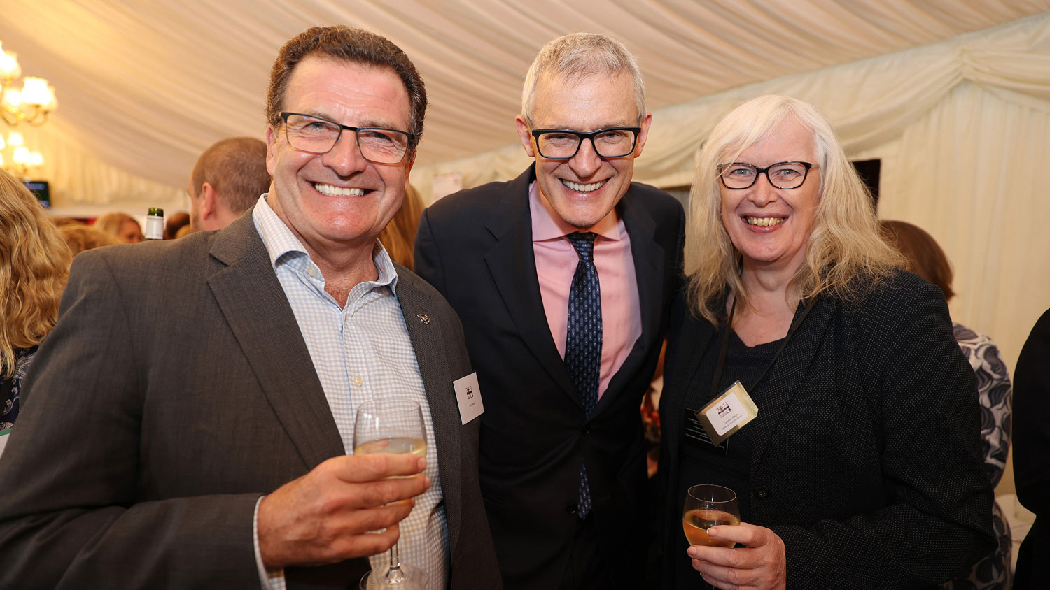 L to R John Nichol, Jeremy Vines and Caroline Paige pictured together at the Soldiering On Awards 2023 finalists' reception at the House Of Lords CREDIT Soldiering On Awards and Schmooly