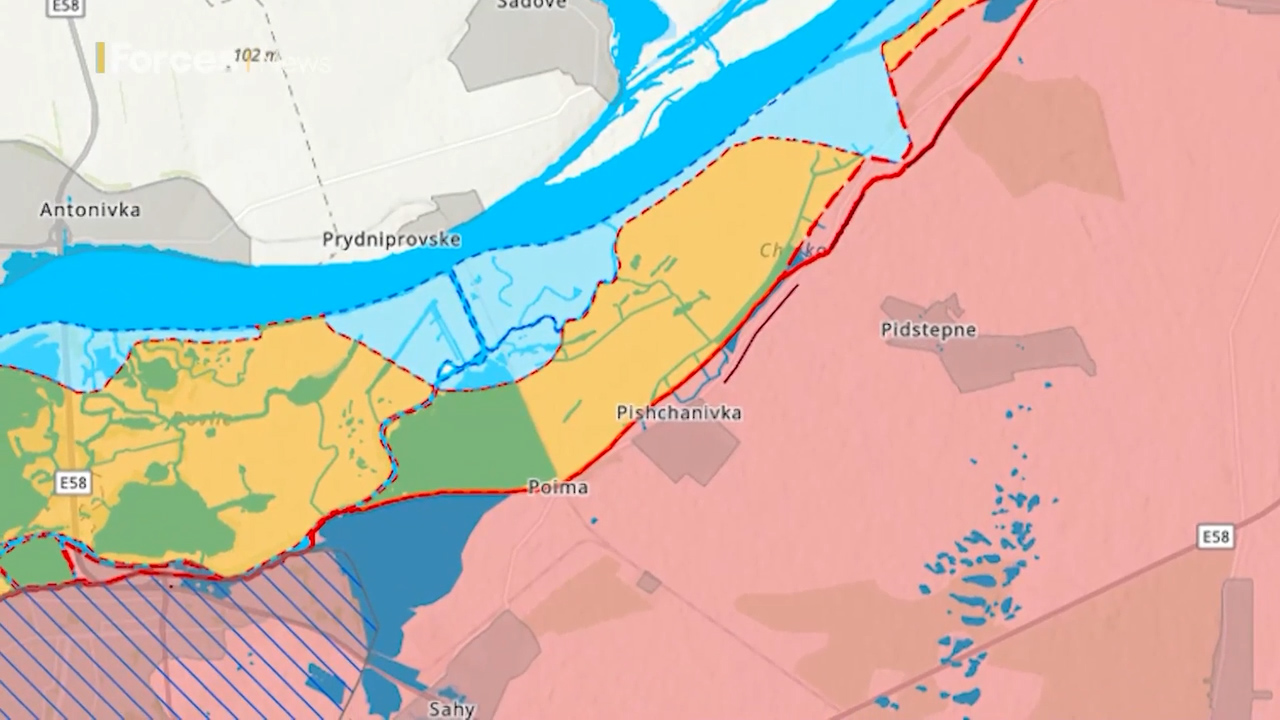 The Dnipro River is located in the south of Ukraine and has seen heavy fighting since last year.