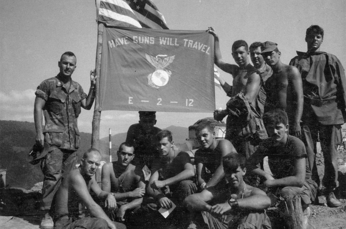 Marine Corps Capt. Harvey C. Barnum Jr. and other Marines pose for a photo in Vietnam on 27 Jan 1969 Image ID 160729-N-ZW259-5140C CREDIT US Navy