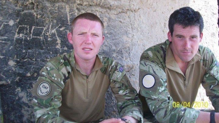 Veteran Mark Harding in Afghanistan CREDIT Mark Harding