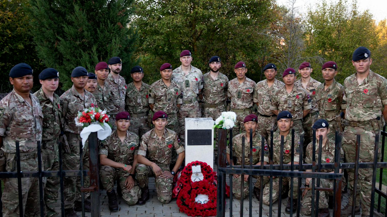 Members of the Royal Yorkshire Regiment, Gurkhas and KFOR held a field service of remembrance to mark 25 years since the end of the Kosovo War