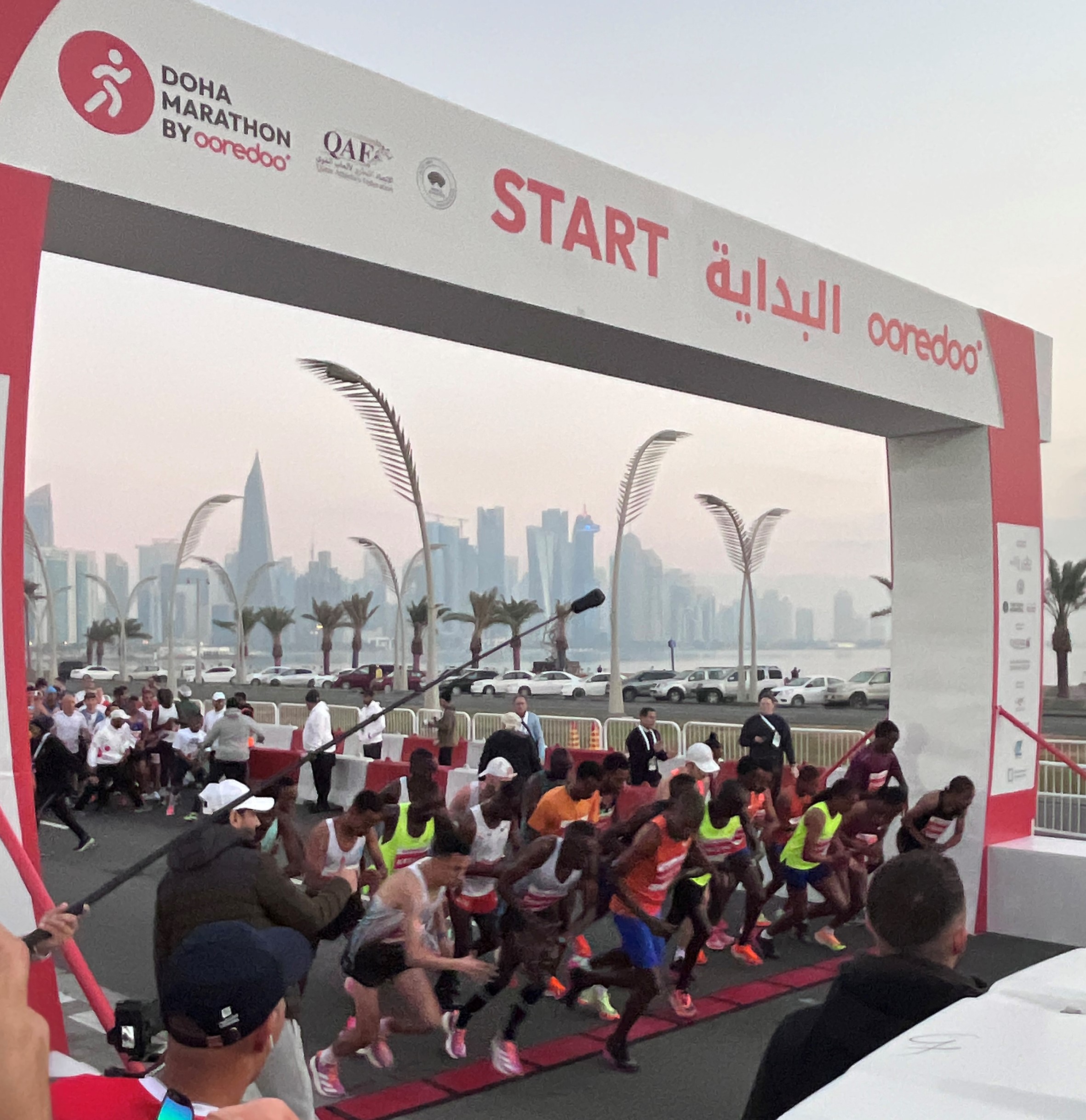 An RAF Flight Lieutenant completed the Doha Marathon in 2:23:02 (Picture: RAF).