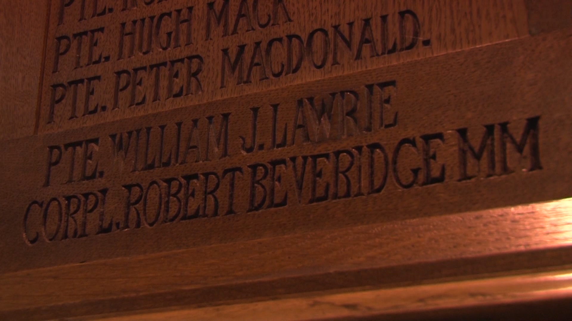 Memorial of his West Lothian village, Robert Beveridge