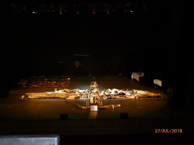 Recovered parts of a spitfire.