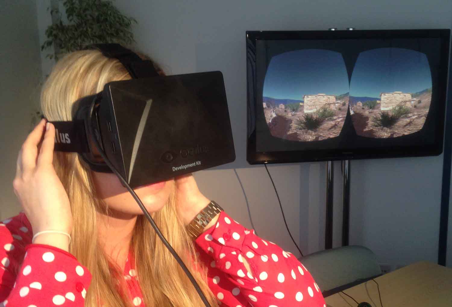 Virtual reality headset Kate Wathall BFBS