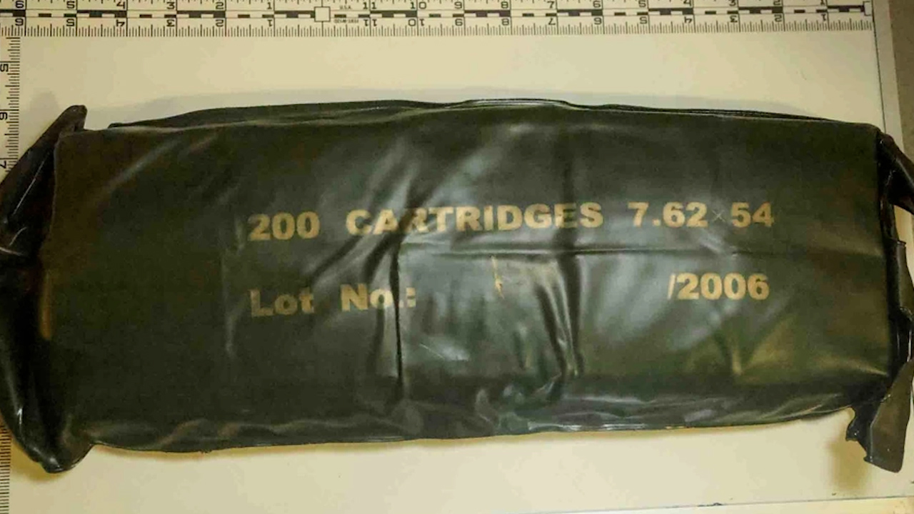 A package containing rounds of 7.62mm ammunition seized in the Gulf of Oman by the US Navy (Picture: US Navy).