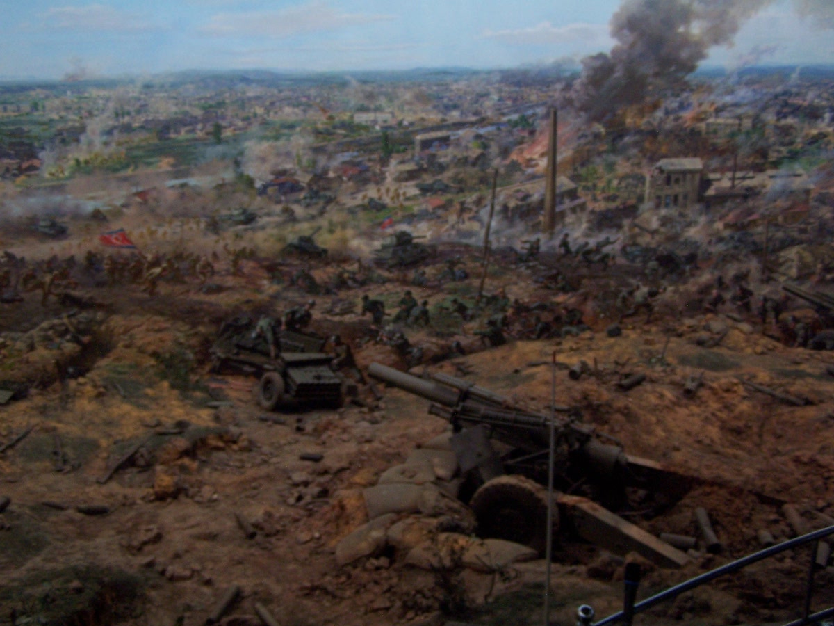 panoramic display of the Battle of Taejon