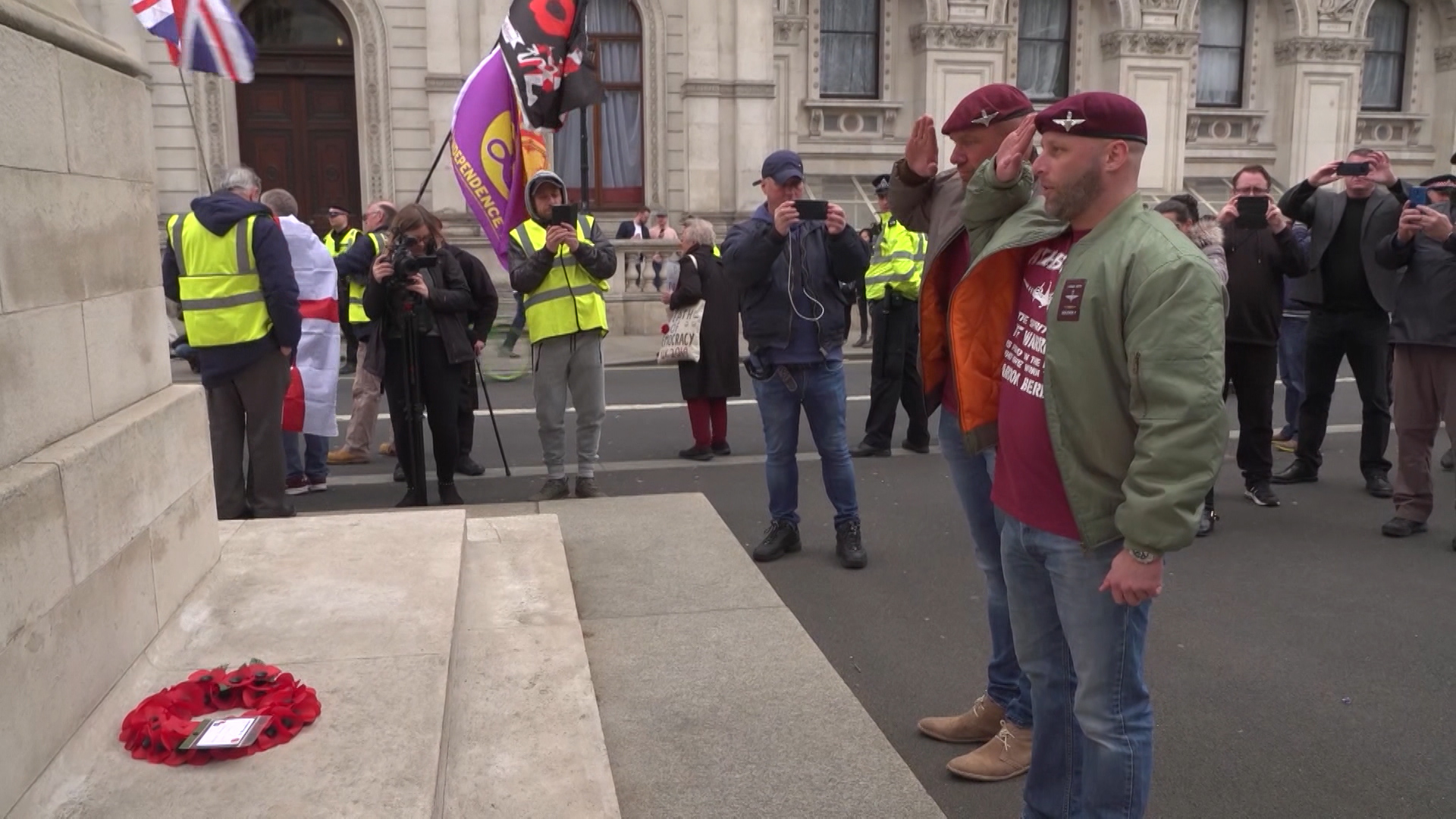 paratroopers protest against the decision to prosecute soldier F 050719 CREDIT BFBS.jpg