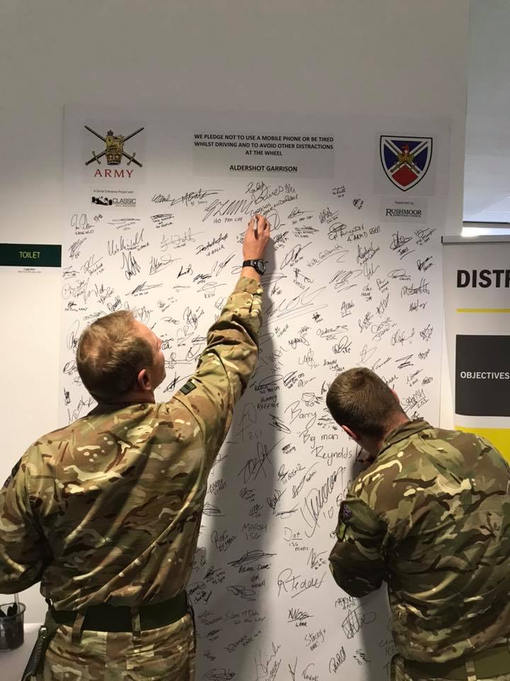 driver pledge wall