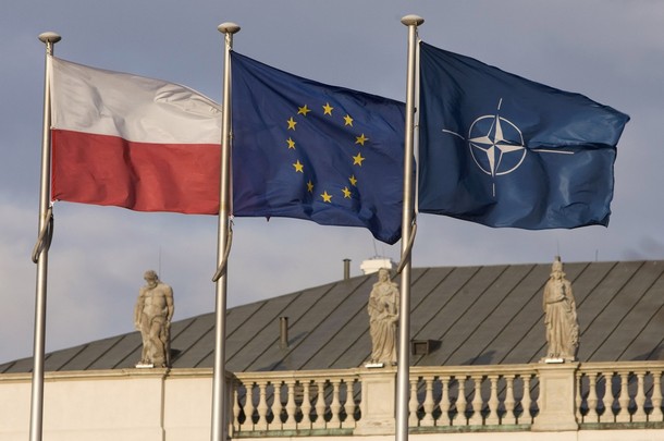 Poland and NATO flag