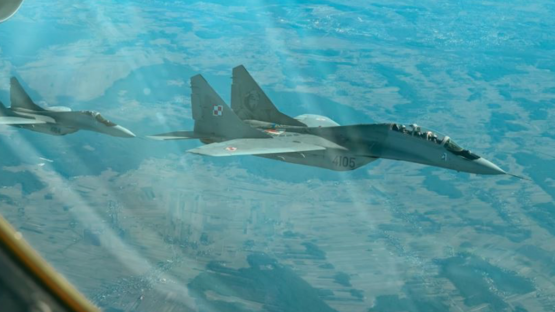 olish Mig 29 Flying alongside US forces in Febrary 2022 240222 CREDIT US DOD
