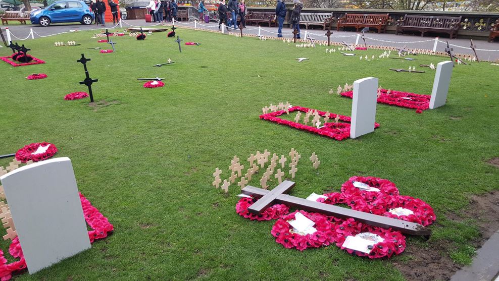 poppy remembrance garden vandalised 041118 Credit Poppyscotland