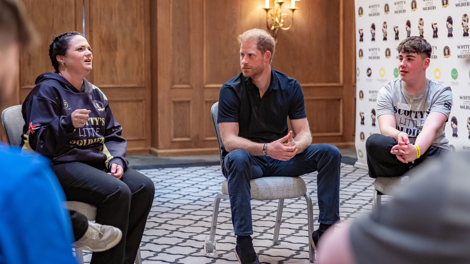 Prince Harry in-conversation with Scotty's Little Soldiers' Council Members and founder Nikki Scott CREDIT Scotty’s Little Soldiers