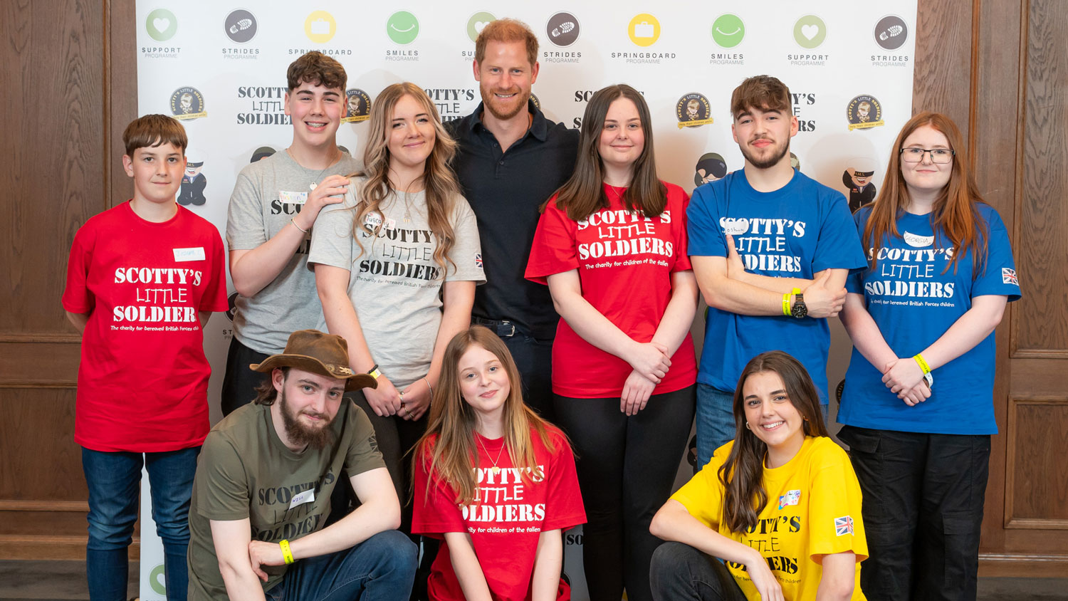 Prince Harry with Scotty's Little Soldiers Council Members on 9 May 2024 CREDIT Scotty’s Little Soldiers