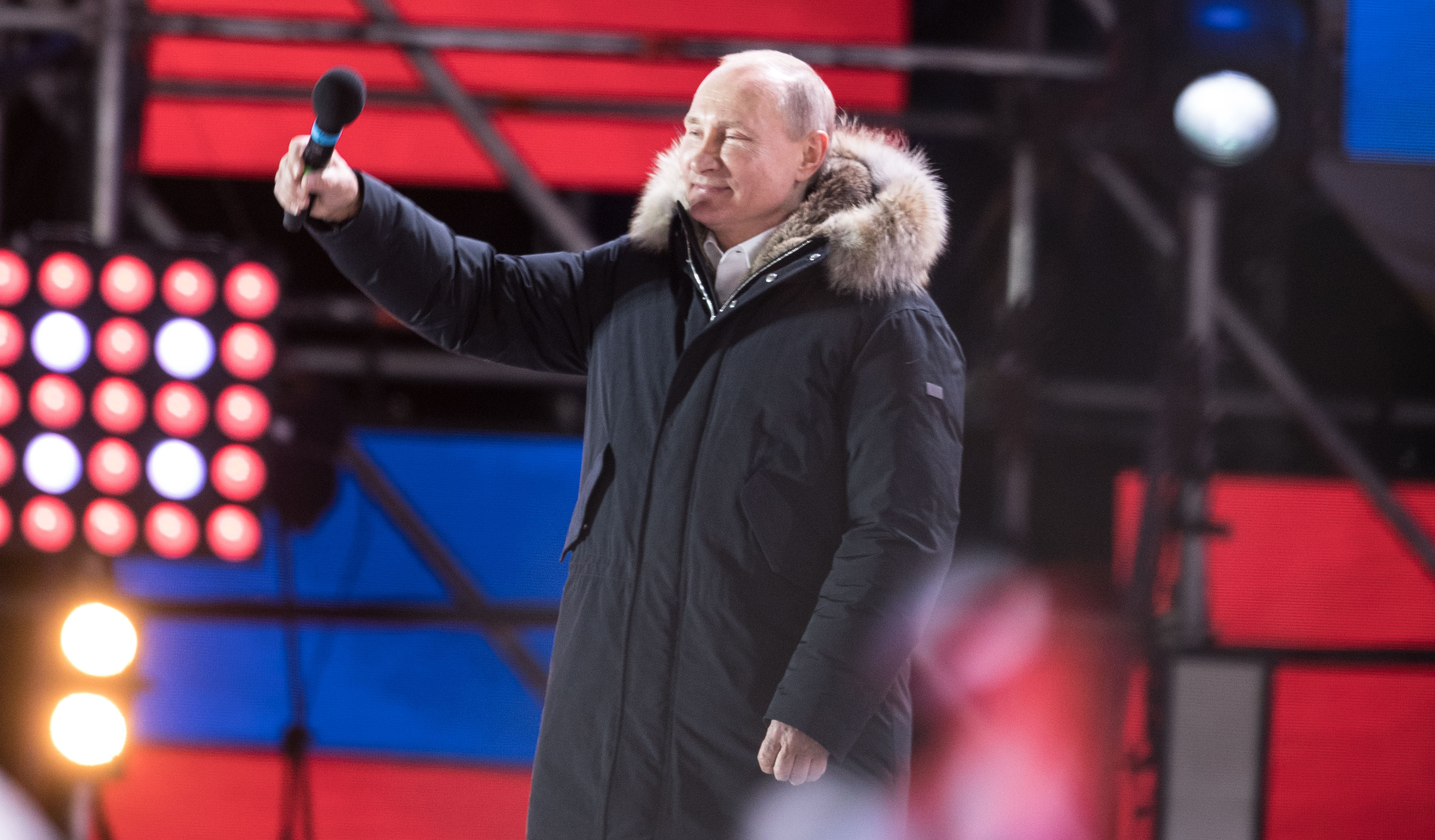 President Putin said Russia plans to dramatically increase cargo shipments across the Arctic (Picture: PA).