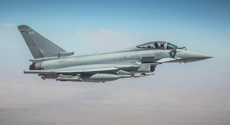 RAF Typhoon during an Op Shader sortie in May 2021