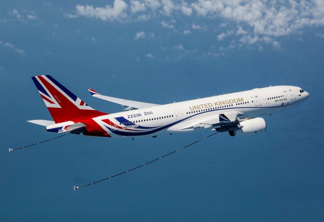 Cover image: Library photo of the Union-flag decorated RAF Voyager (Picture: RAF).