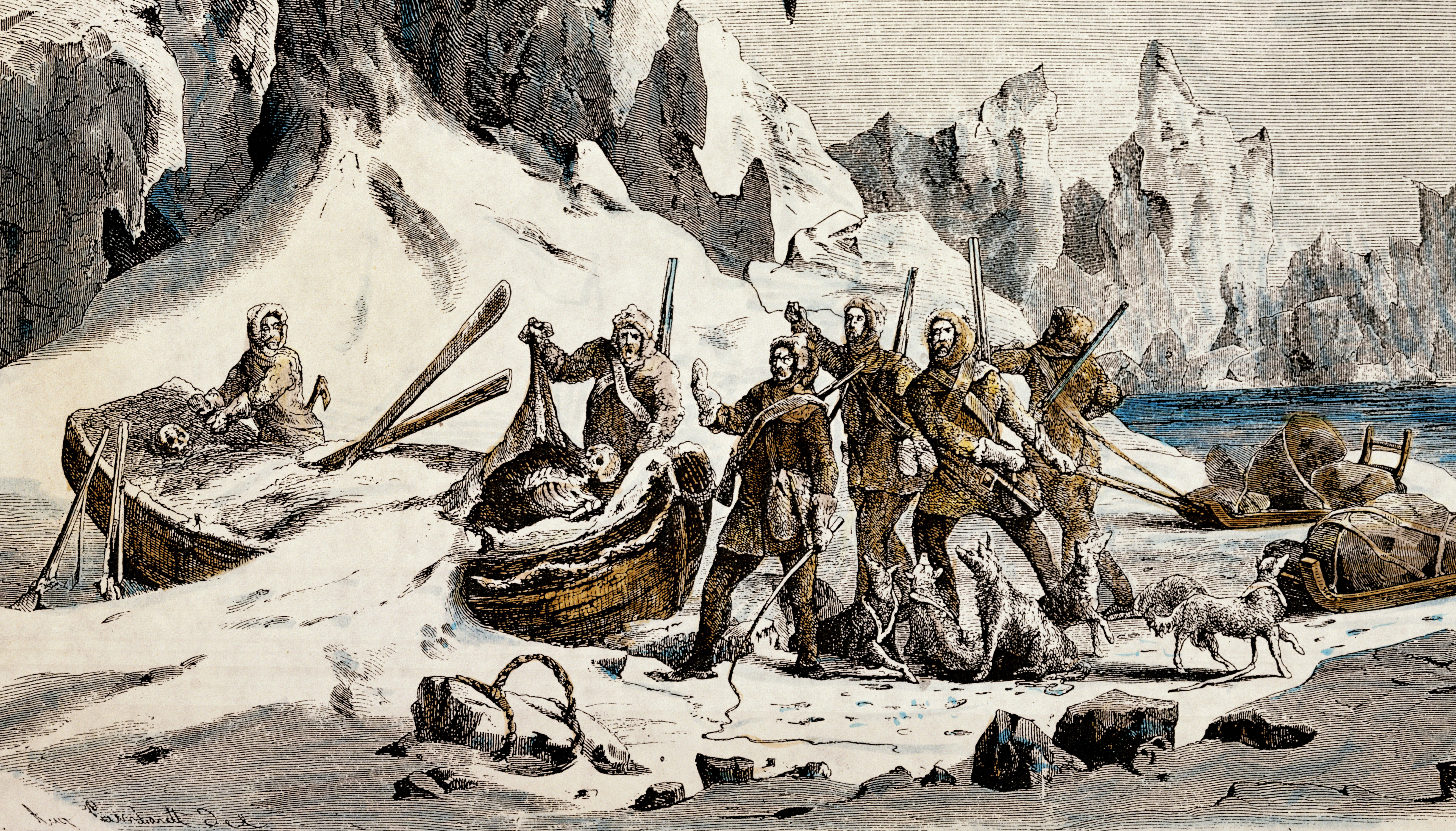 Franklin's lost expedition was a failed British voyage of Arctic exploration led by Captain Sir John Franklin that departed England in 1845 aboard two ships, HMS Erebus and HMS Terror (Picture: Alamy).