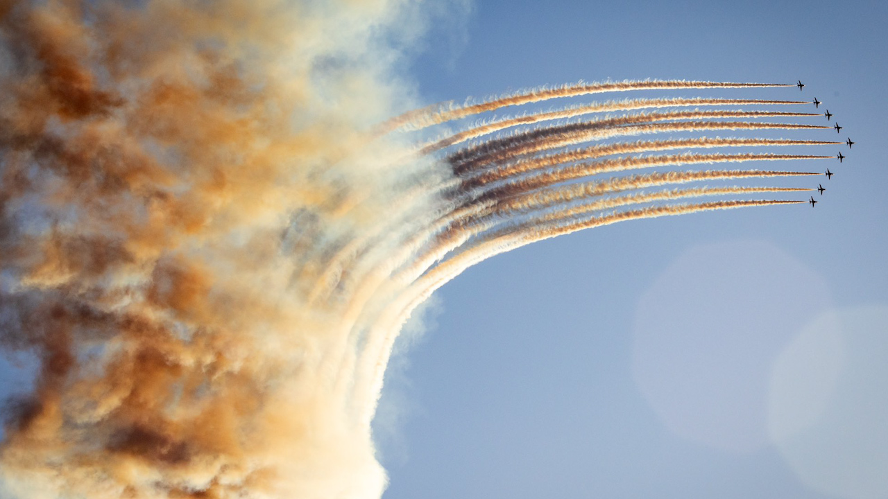 The Red Arrows round off 2024 with an impressive first nine-aircraft flight for the new 2025 team (Picture: Red Arrows)