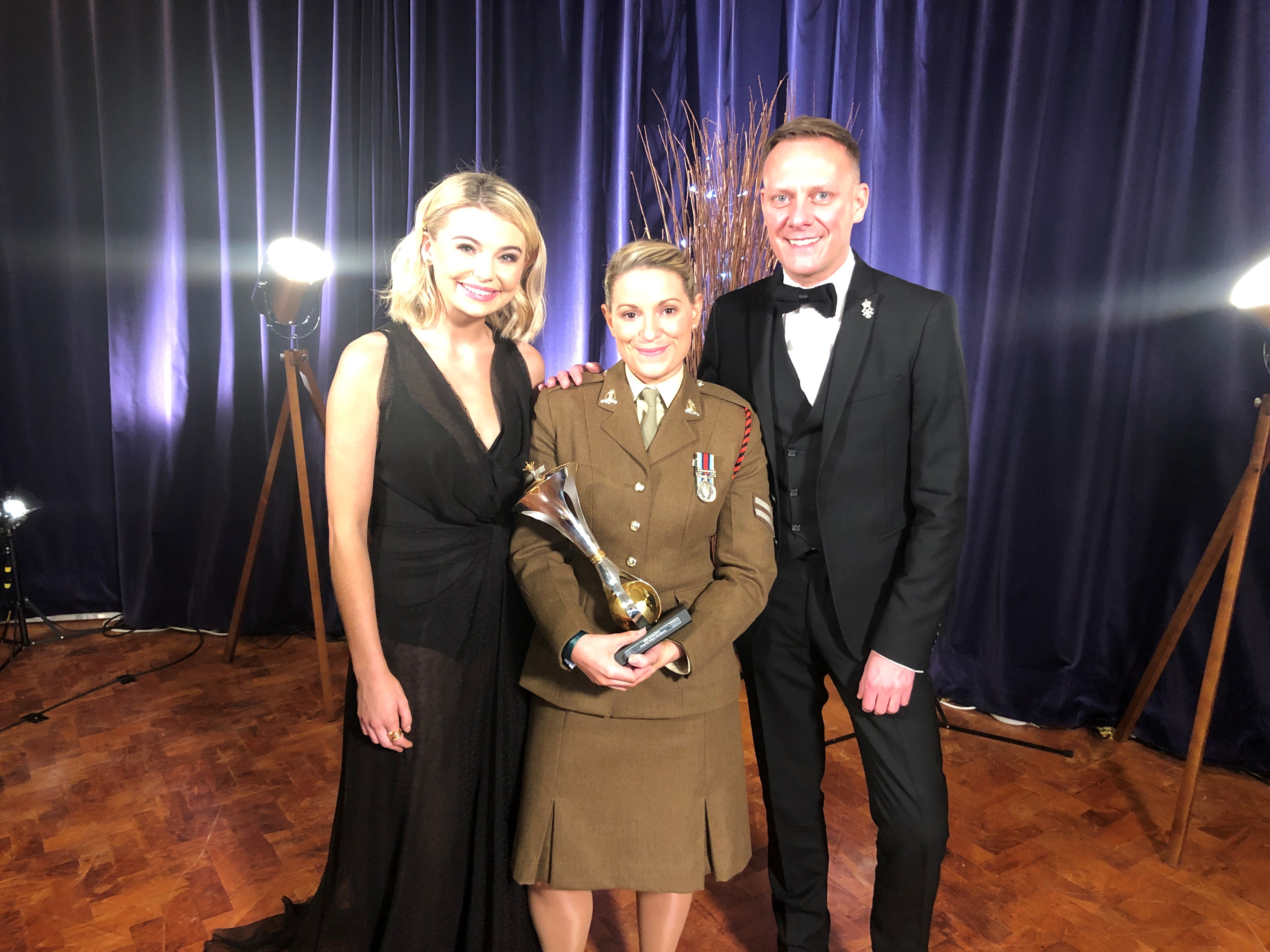Isabell Hutchinson with Anthony Cotton at the Millies 2018