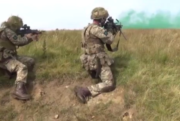 Royal Irish reservist in Otterburn training