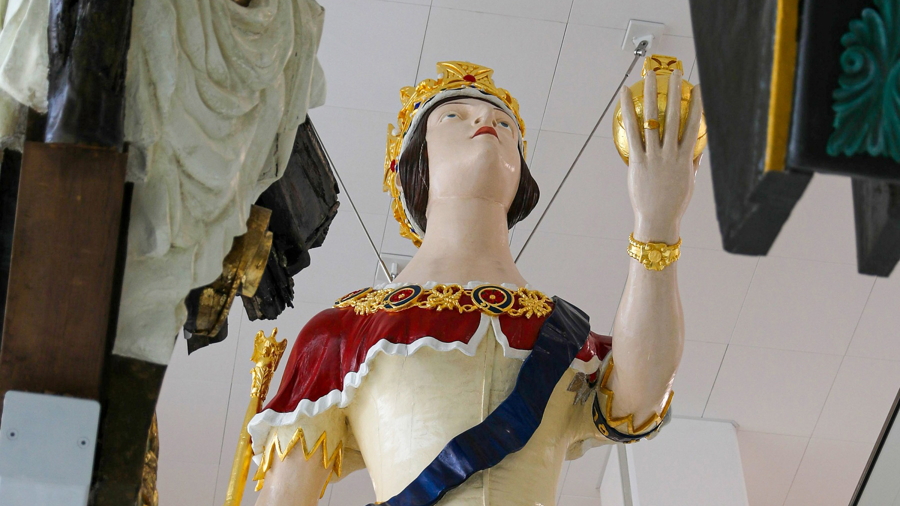 restored 19th century Warship figurehead plymouth 10032020 CREDIT Royal Navy