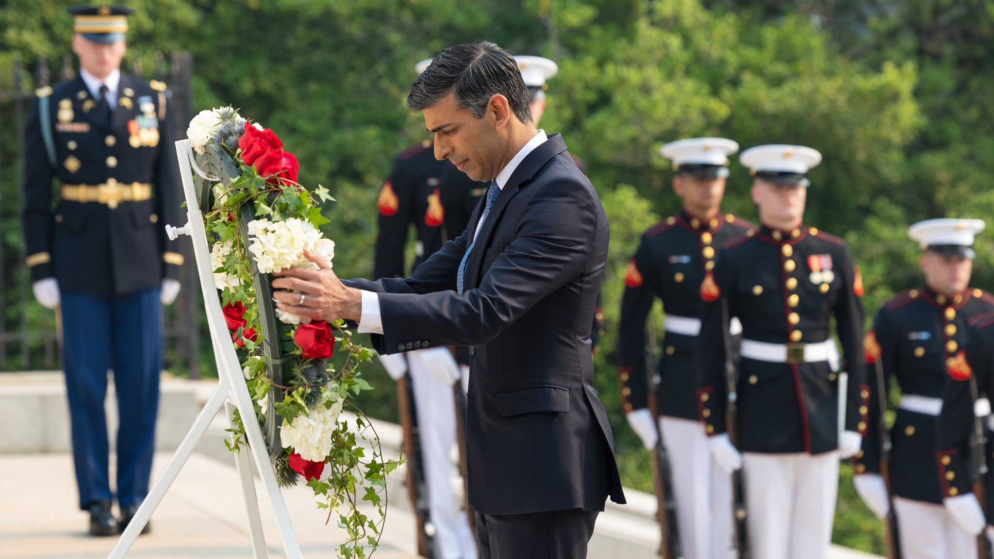 rishi sunak at arlington war memorial USA 08062023 Credit to Rishi Sunak Number 10 Twitter.jpg