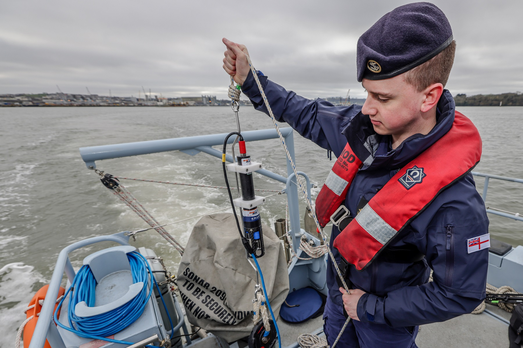 The Royal Navy's Hydrographers have been training around the coasts of Plymouth (Picture: Royal Navy).
