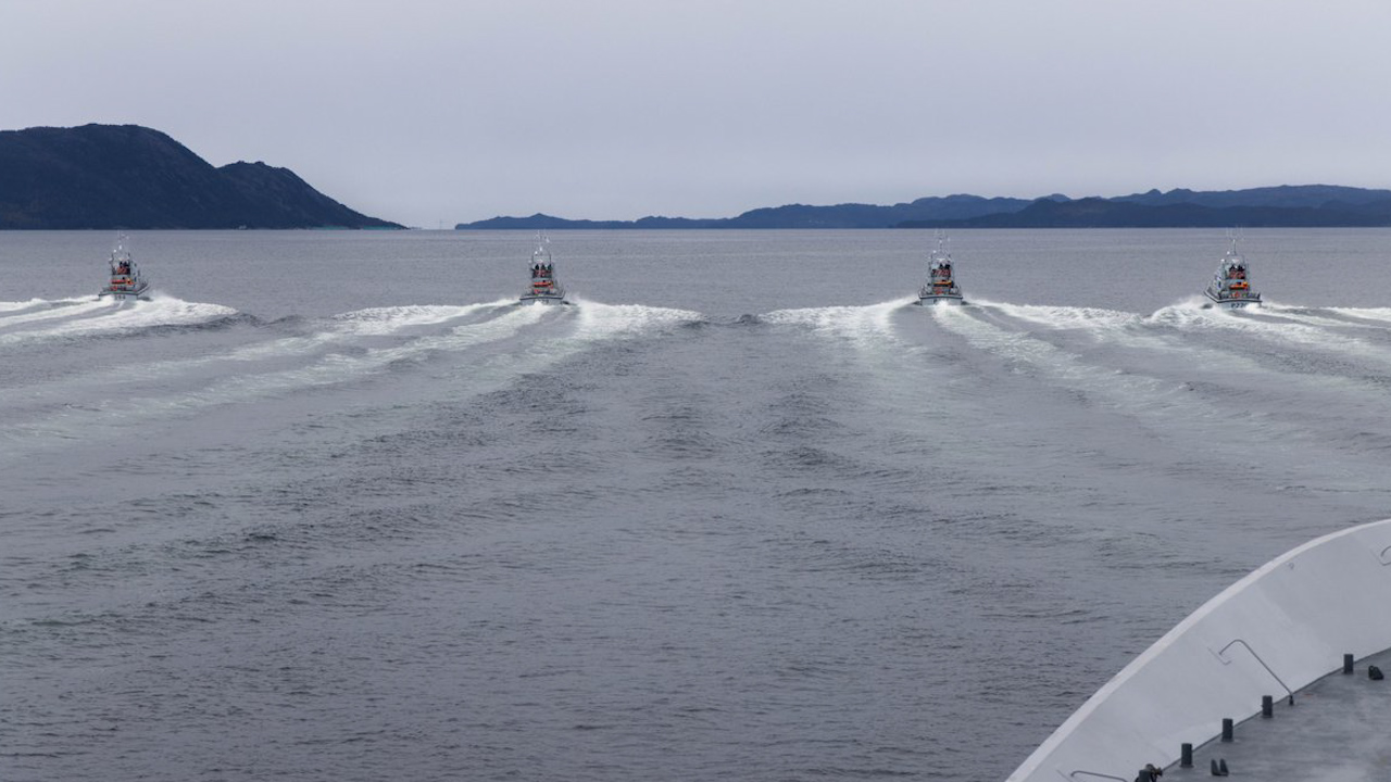 Four of the Royal Navy's Archer-class patrol vessels have been dispatched to the coast of Norway (Picture: The Joint Expeditionary Force). 