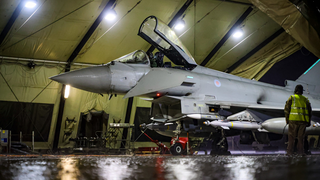 RAF Typhoons have carried out successful strikes against Houthi rebels in Yemen (Picture: MOD)