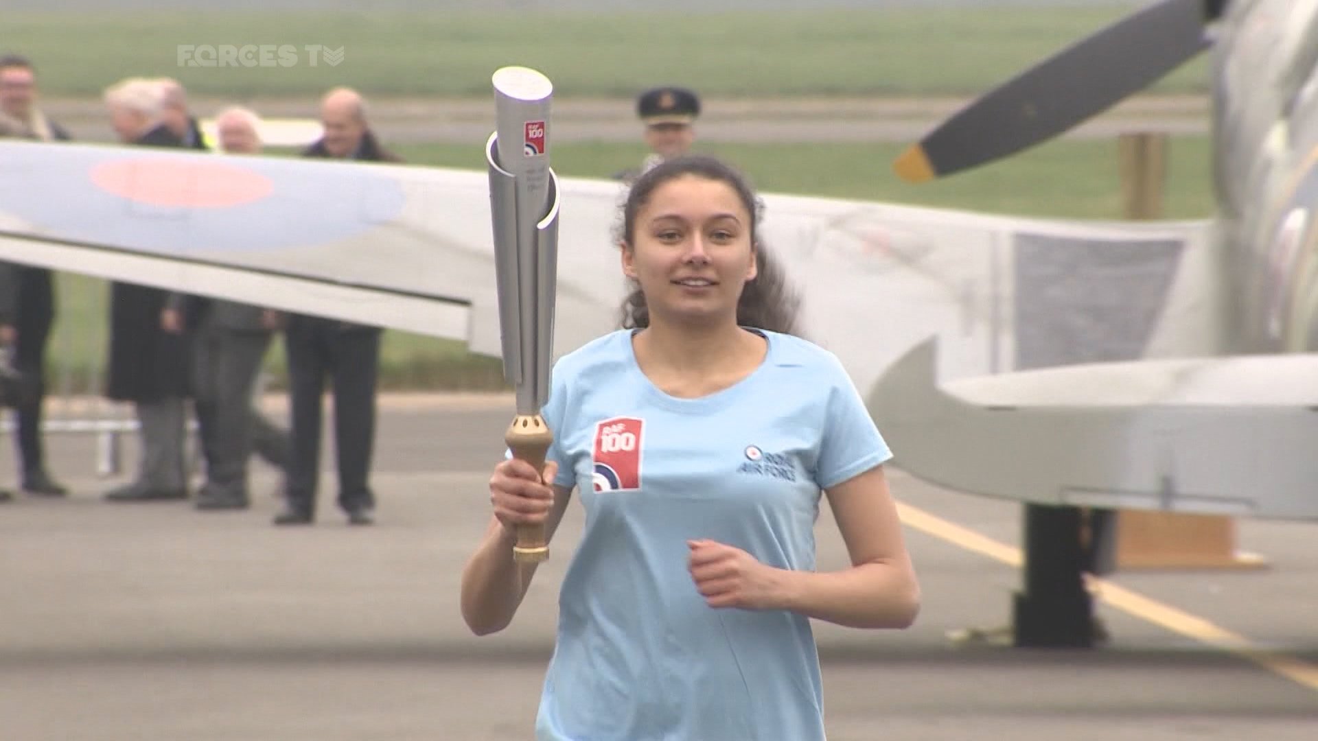 Billie carrying the torch which will continue to tour the country until July.