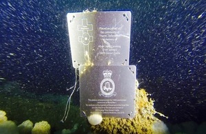 two memorial plaques were fixed to the wreck on behalf of Royal Centre for Defence Medicine and the Thame Remembers Project. MOD Crown Copyright.