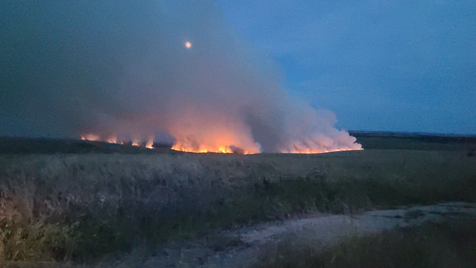 Salisbury Plain fire caused by British Army unit conducting pre deployment training Credit: Dorset and Wiltshire Fire and Rescue Service