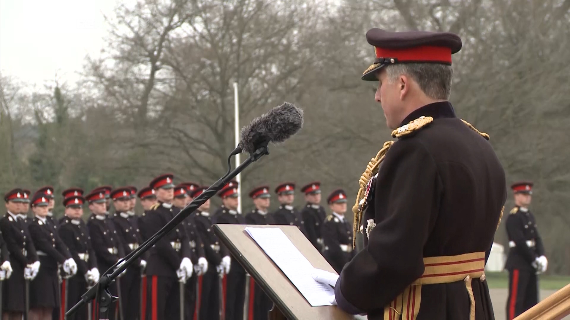 General Sir Nick Carter delivers a speech.
