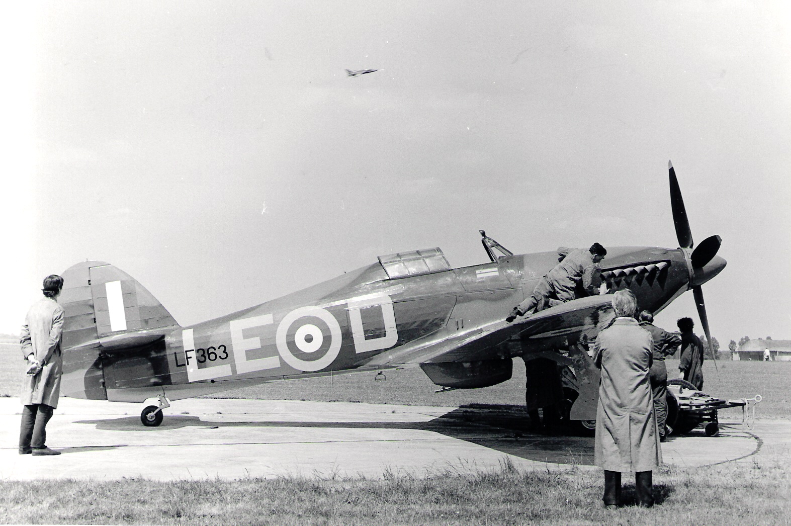 Spitfire parked up at RAF Kemble 