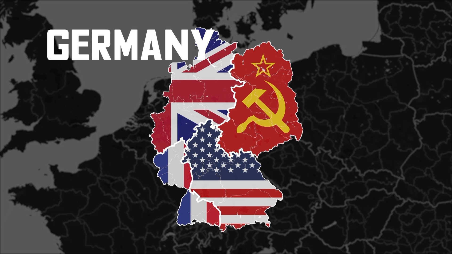 Map of Germany division during WWII