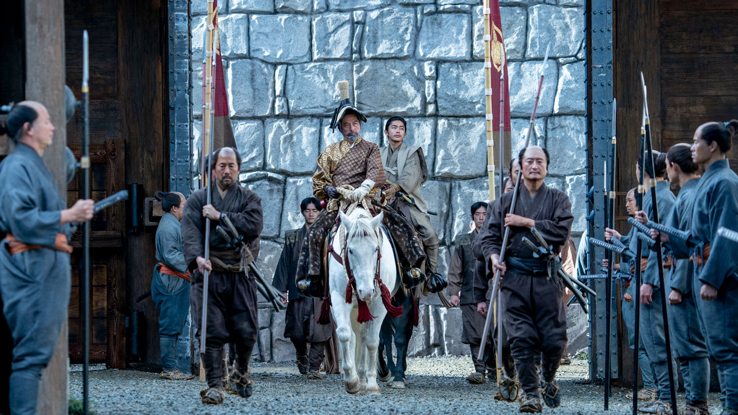 Shōgun's Lord Yoshi Toranaga on horse back CREDIT Courtesy of FX Networks